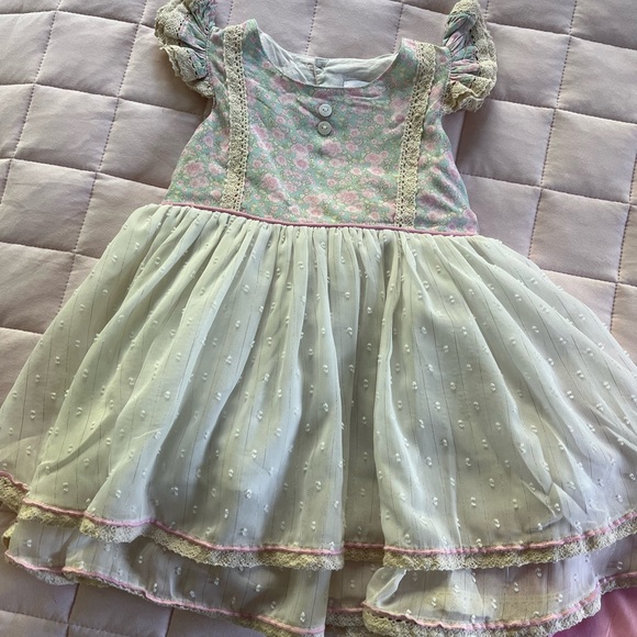 Love & Grow 2pc Pink Floral Lace Set Size 4T - Picture 3 of 16